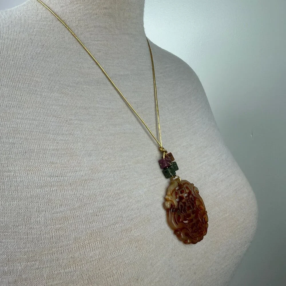 Vintage carved jade